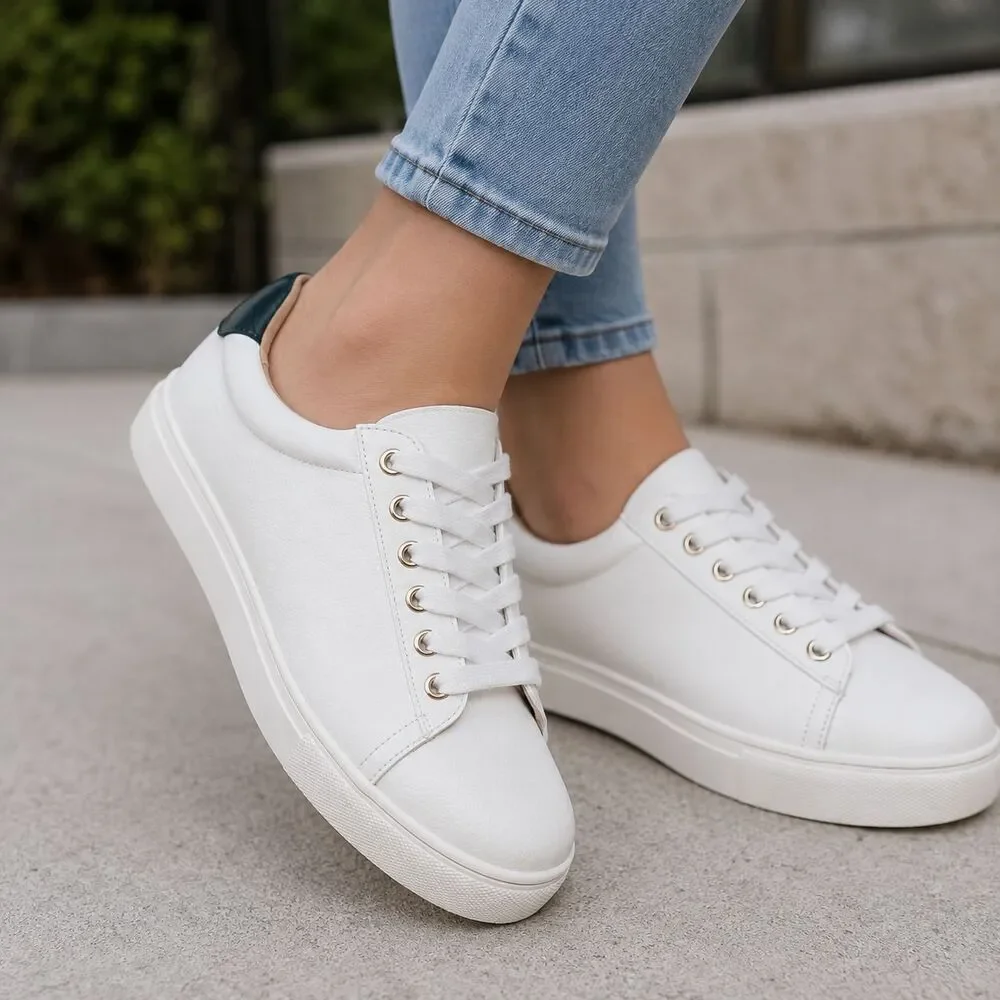 MIA Neva Shoes Womens Size 7.5 White Casual Comfort Sneakers Streetwear Casual